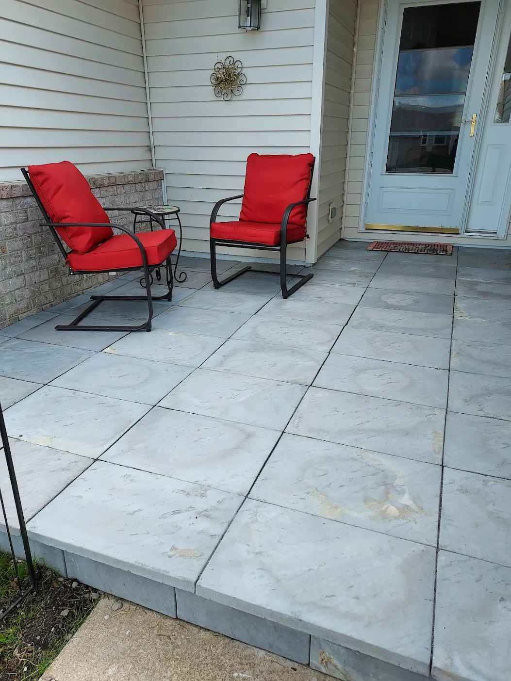 Front stoop capping with natural stone - SE Wisconsin
