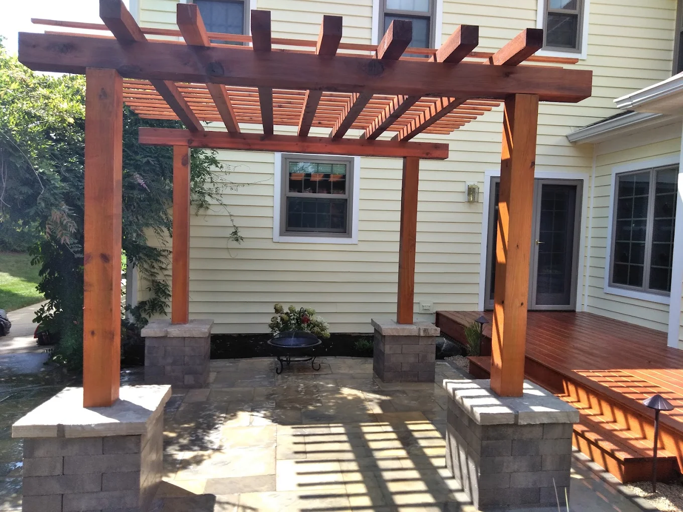 Pergola installation project in Ingleside, IL - our installation process
