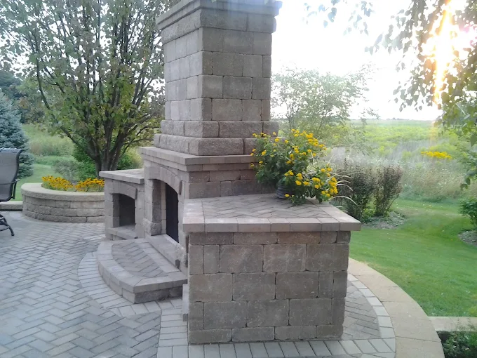 Custom Fireplace Outdoor - 